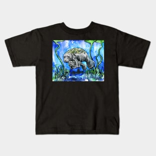 Sea Cows and Sea Cuddles - Manatees Kids T-Shirt